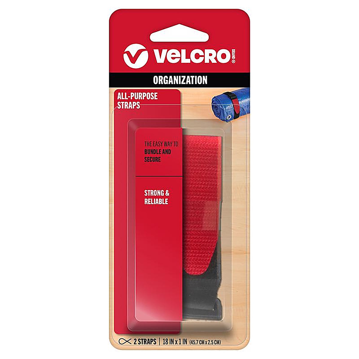 Velcro 90107 Strap 18 in. L 2/Pack