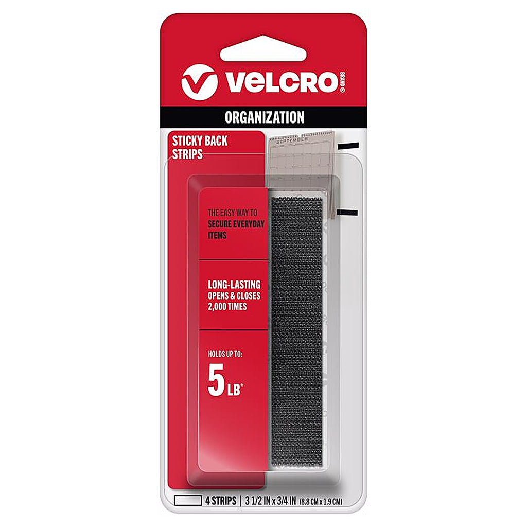 Velcro 90075 Hook and Loop Fastener 3-1/2 in. L 4/Pack