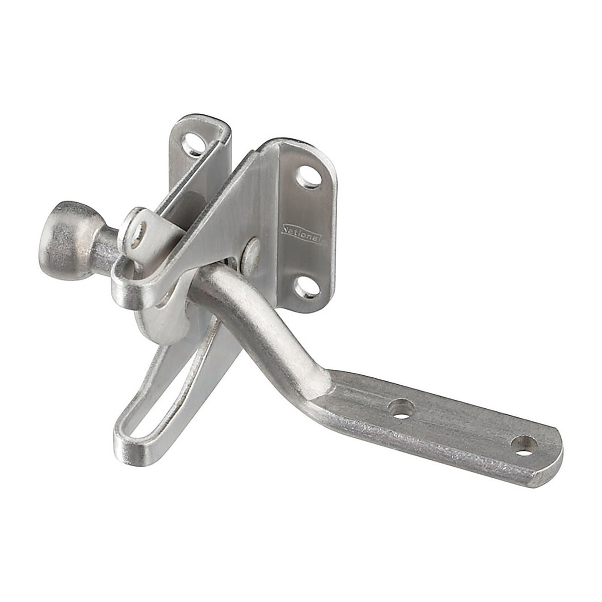 National Hardware N342-600 Silver Stainless Steel Automatic Gate Latch