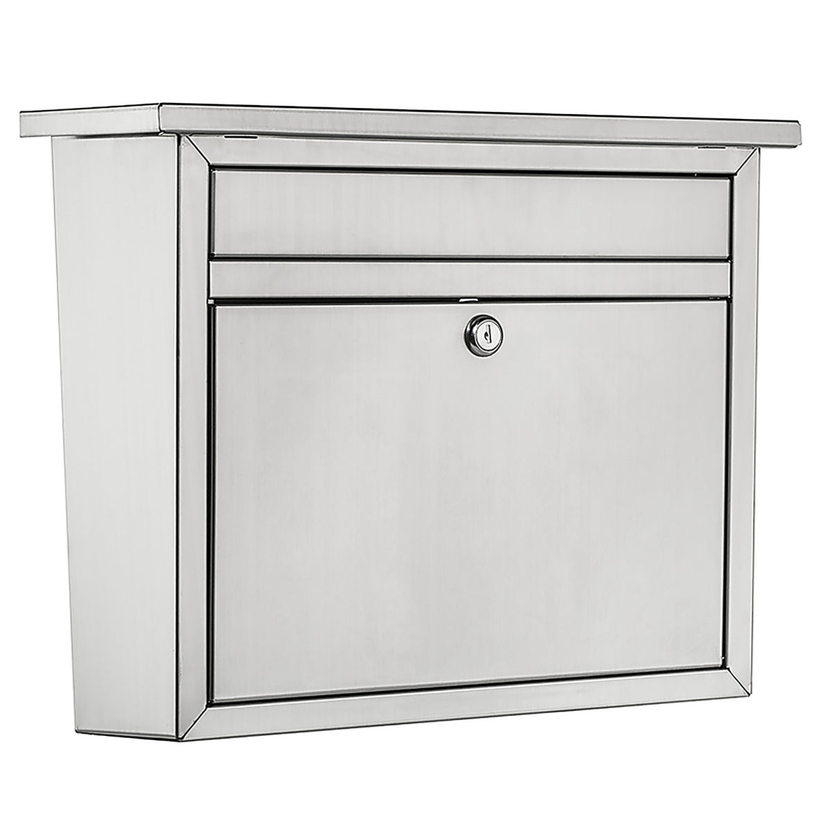 Architectural Mailboxes 2417PS-10 Maya Stainless Steel Wall Mount Silver Mailbox