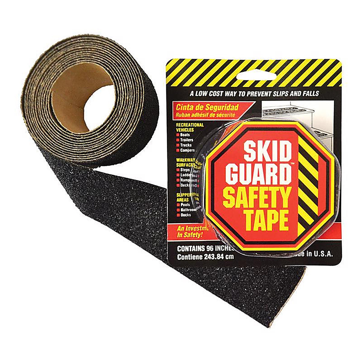 Skid Guard 61202 Black Anti-Slip Tape 2 in. W x 8 ft. L 1/Pack