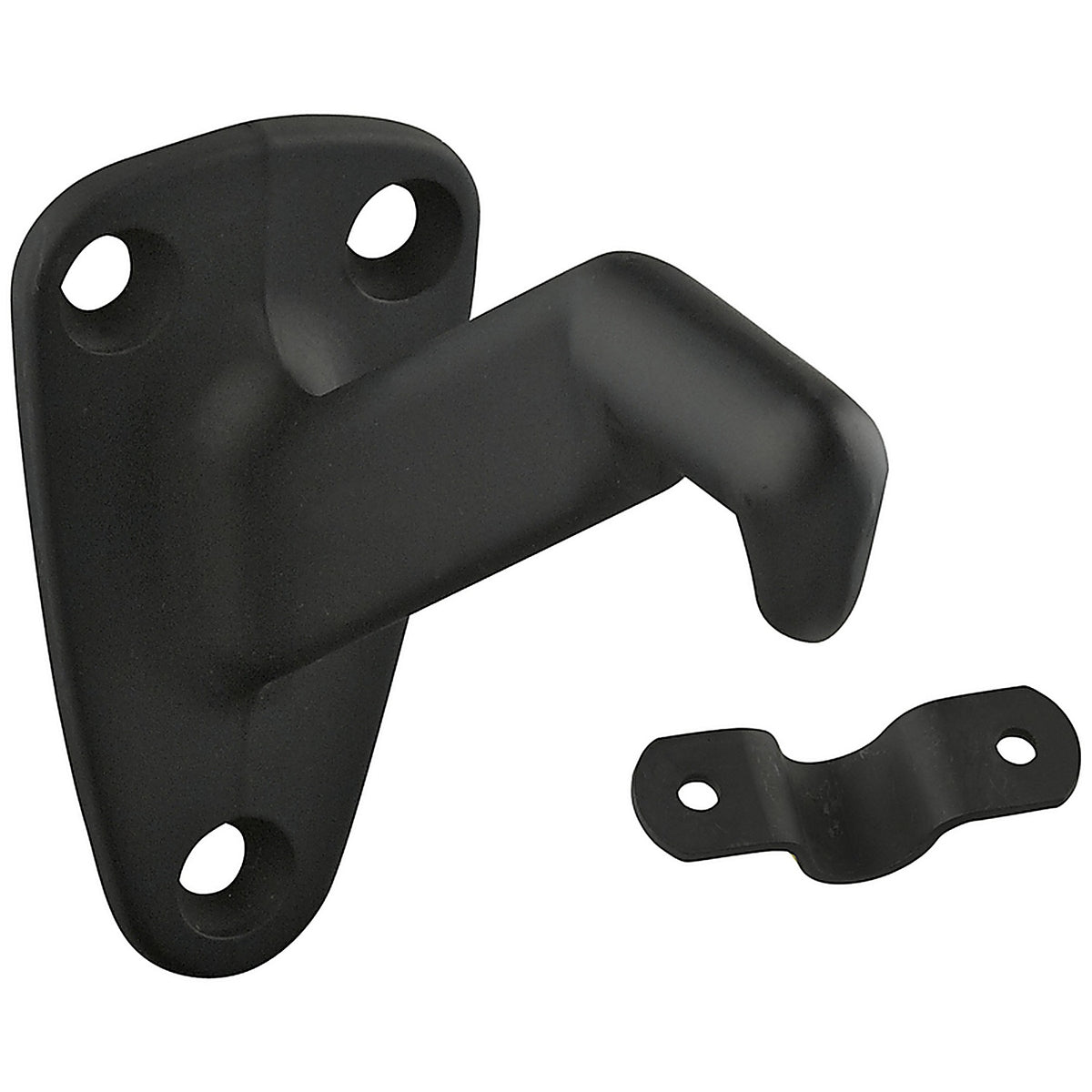National Hardware N330-720 Black Zinc Die Cast w/Steel Strap Handrail Bracket 3.31 in. L 250 lb.