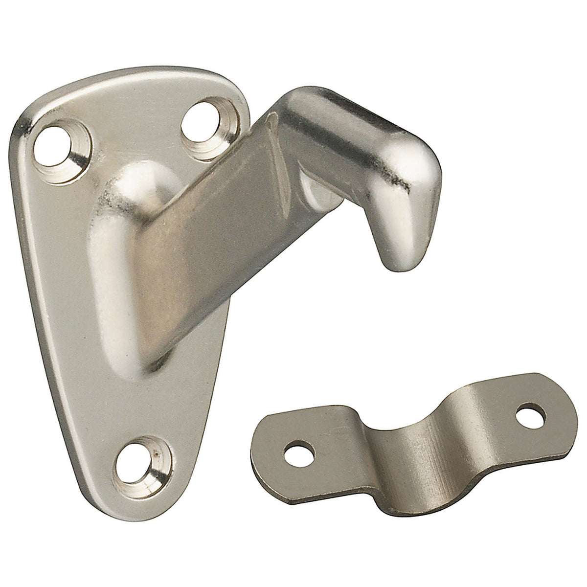 National Hardware N325-779 Silver Zinc Die Cast w/Steel Strap Handrail Bracket 3.31 in. L 250 lb.