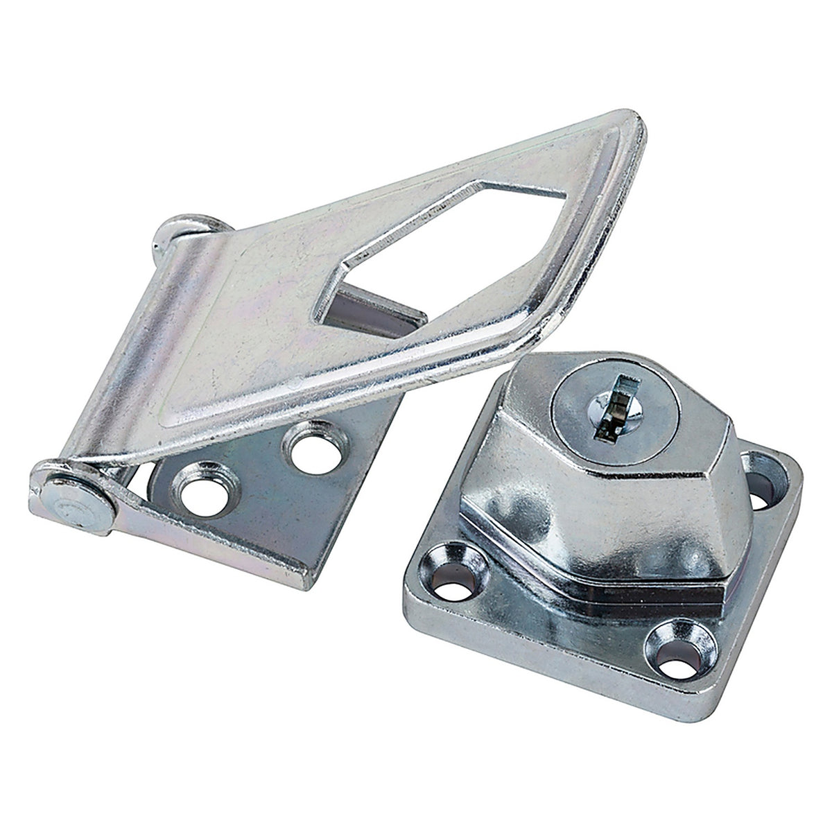 National Hardware N102-806 Zinc-Plated Steel 3.5 in. L Keyed Hasp Lock 1