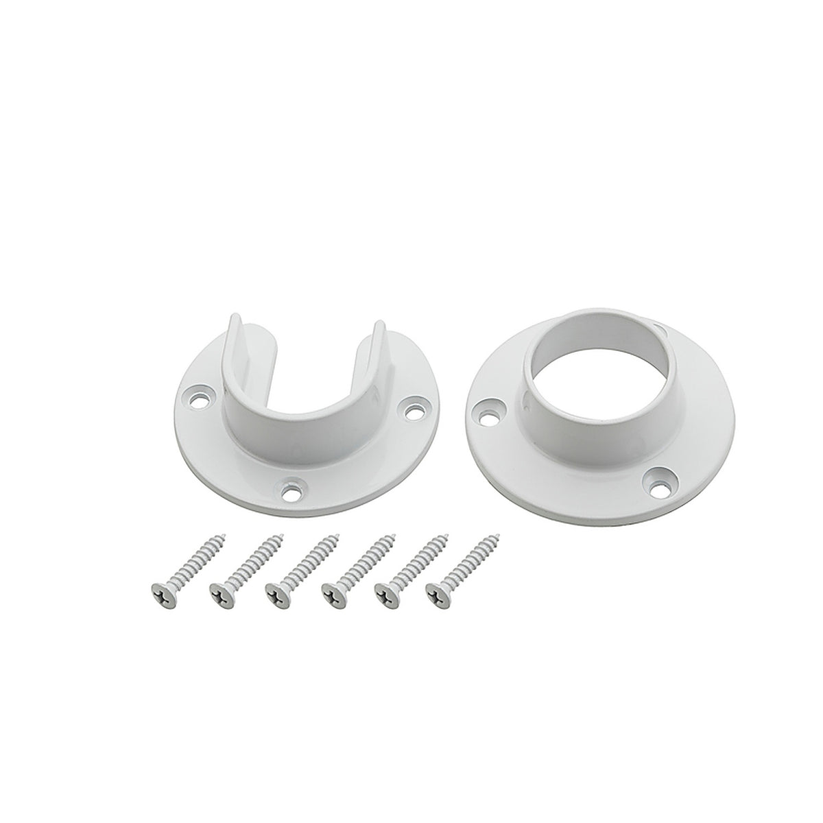 National Hardware S822-083 1.31 in. Dia. Steel Closet Flange Set