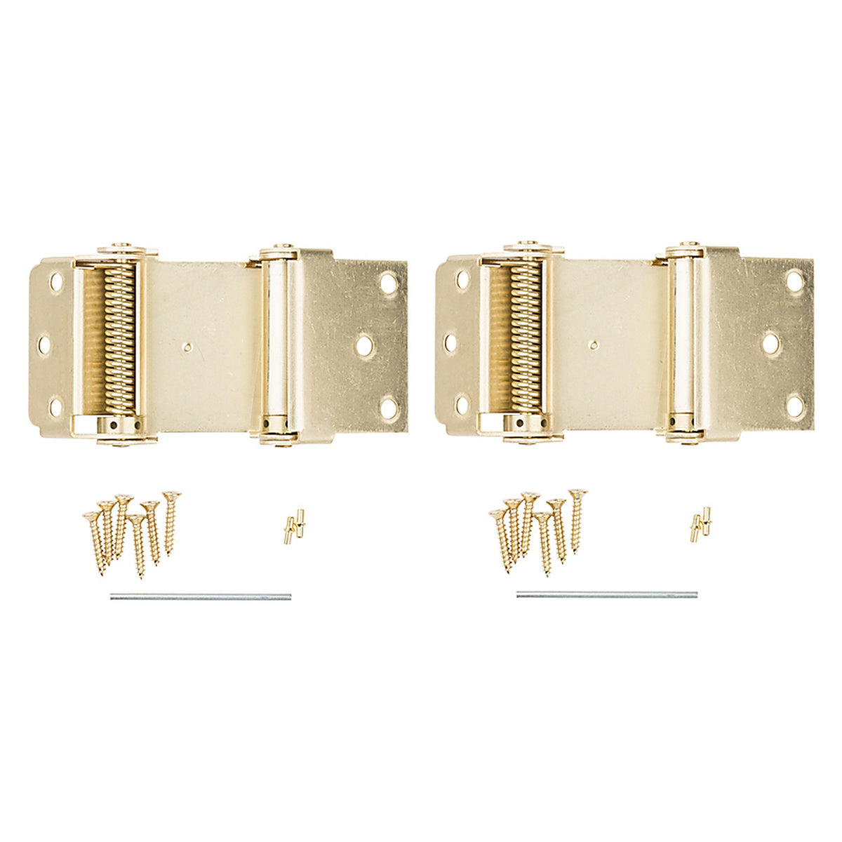 National Hardware N115-303 3 in. L Brass-Plated Double-Acting Spring Hinge 2/Pack