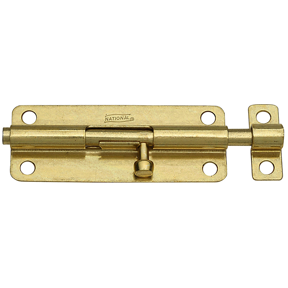 National Hardware N151-761 5 in. L Brass-Plated Steel Barrel Bolt 1/Pack