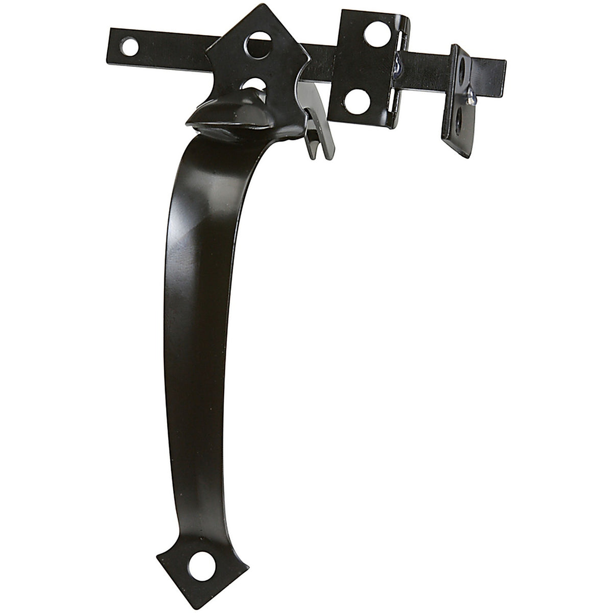National Hardware N101-451 1.37 in. H Black Steel Thumb Gate Latch