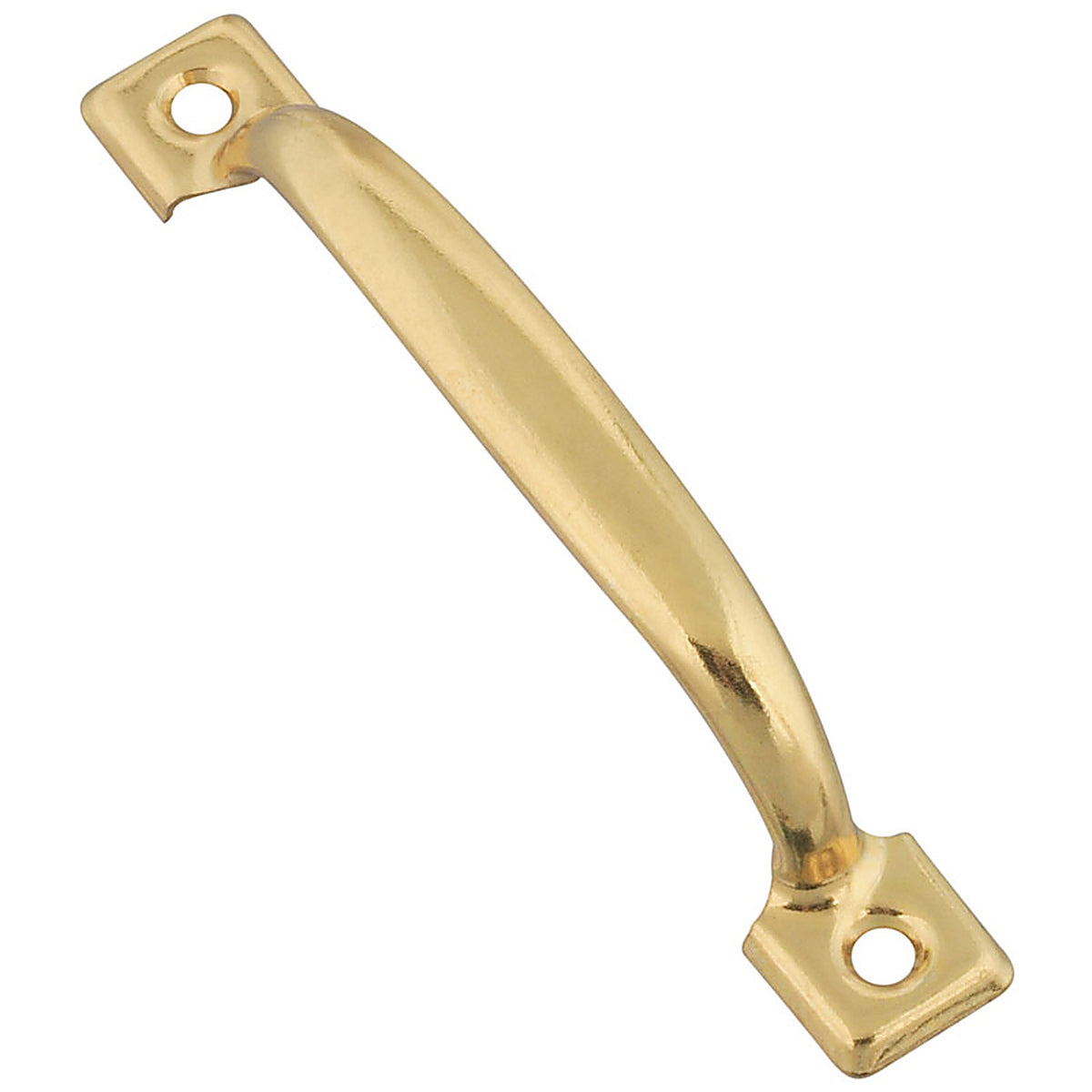 National Hardware N117-754 4-3/4 in. L Brass-Plated Gold Steel Door Pull