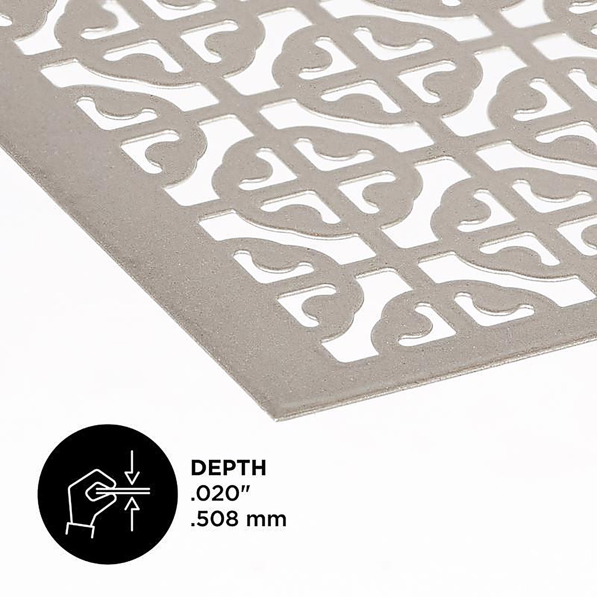 M-D 57005 0.02 in. x 12 in. W x 24 in. L Satin Nickel Aluminum Mosaic Sheet Metal