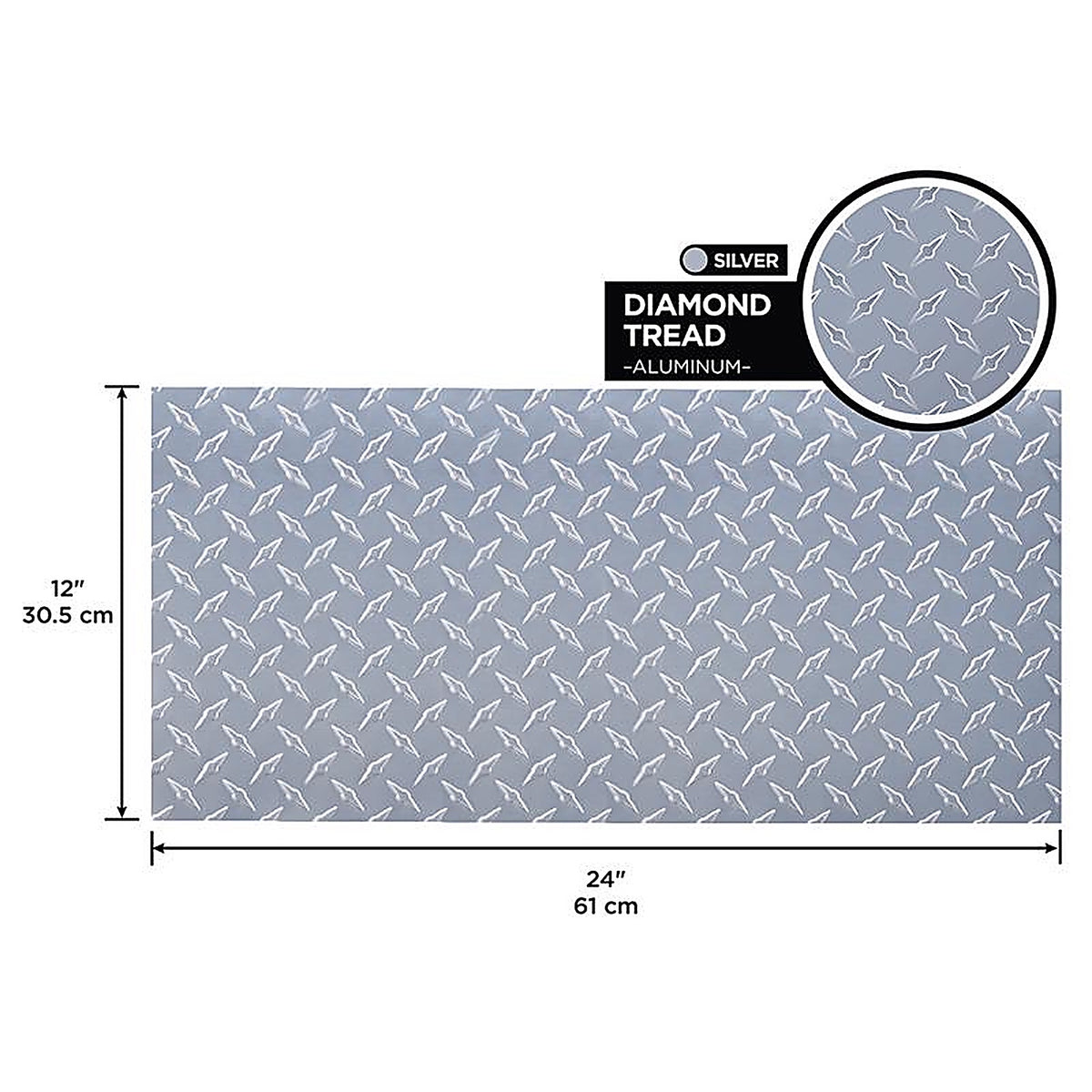 M-D 56022 0.073 in. x 12 in. W x 24 in. L Aluminum Diamond Sheet Metal