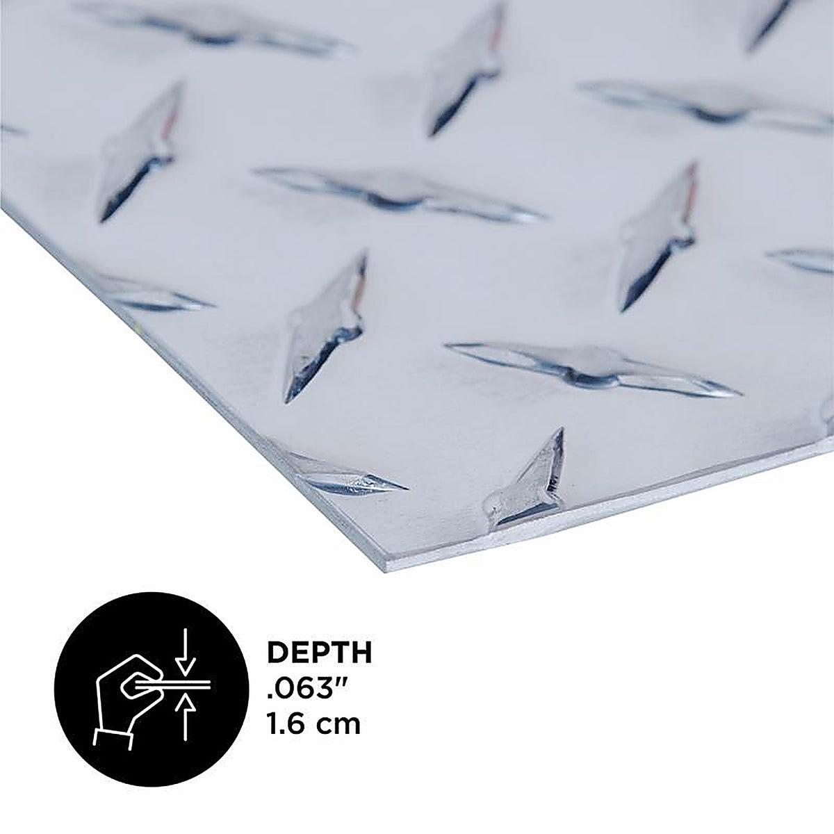 M-D 56022 0.073 in. x 12 in. W x 24 in. L Aluminum Diamond Sheet Metal
