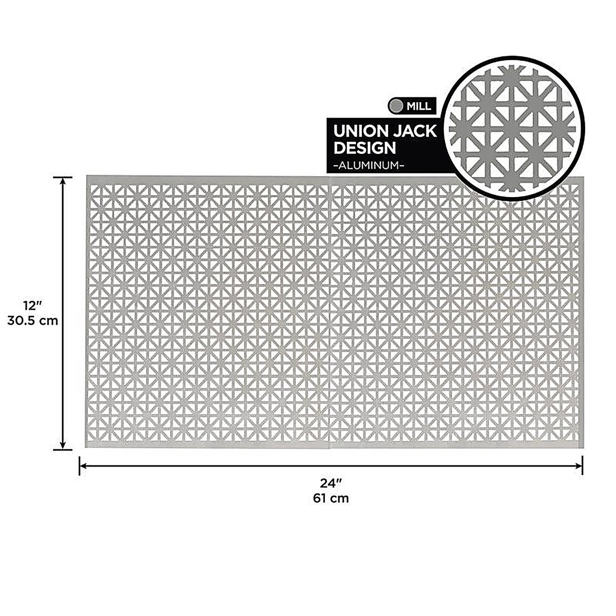 M-D 56008 0.02 in. x 12 in. W x 24 in. L Aluminum Union Jack Sheet Metal
