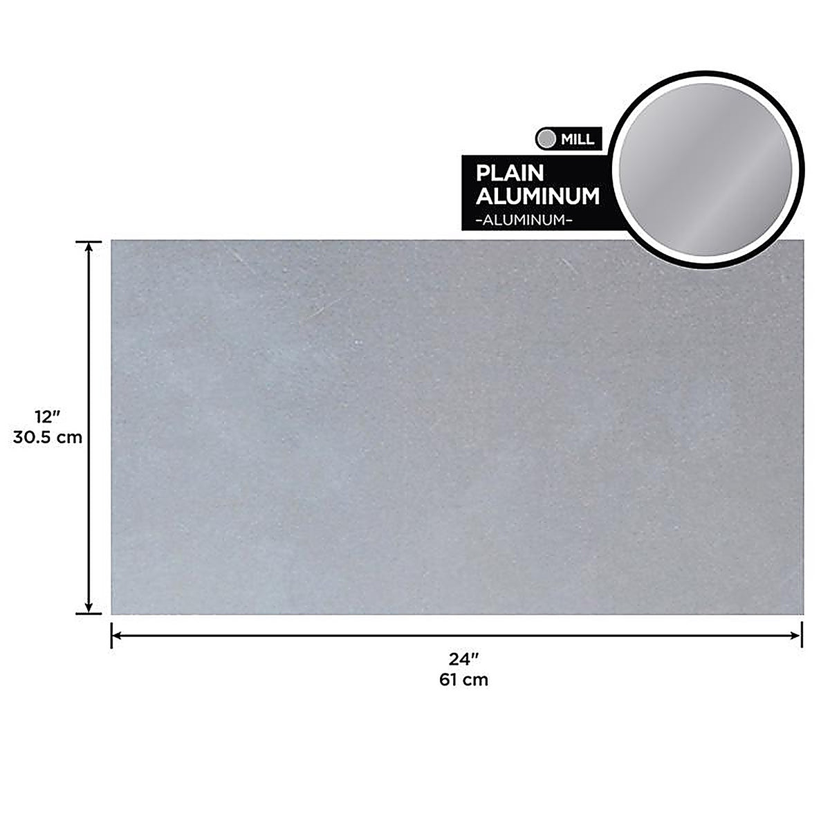 M-D 56064 0.019 in. x 12 in. W x 24 in. L Aluminum Sheet Metal