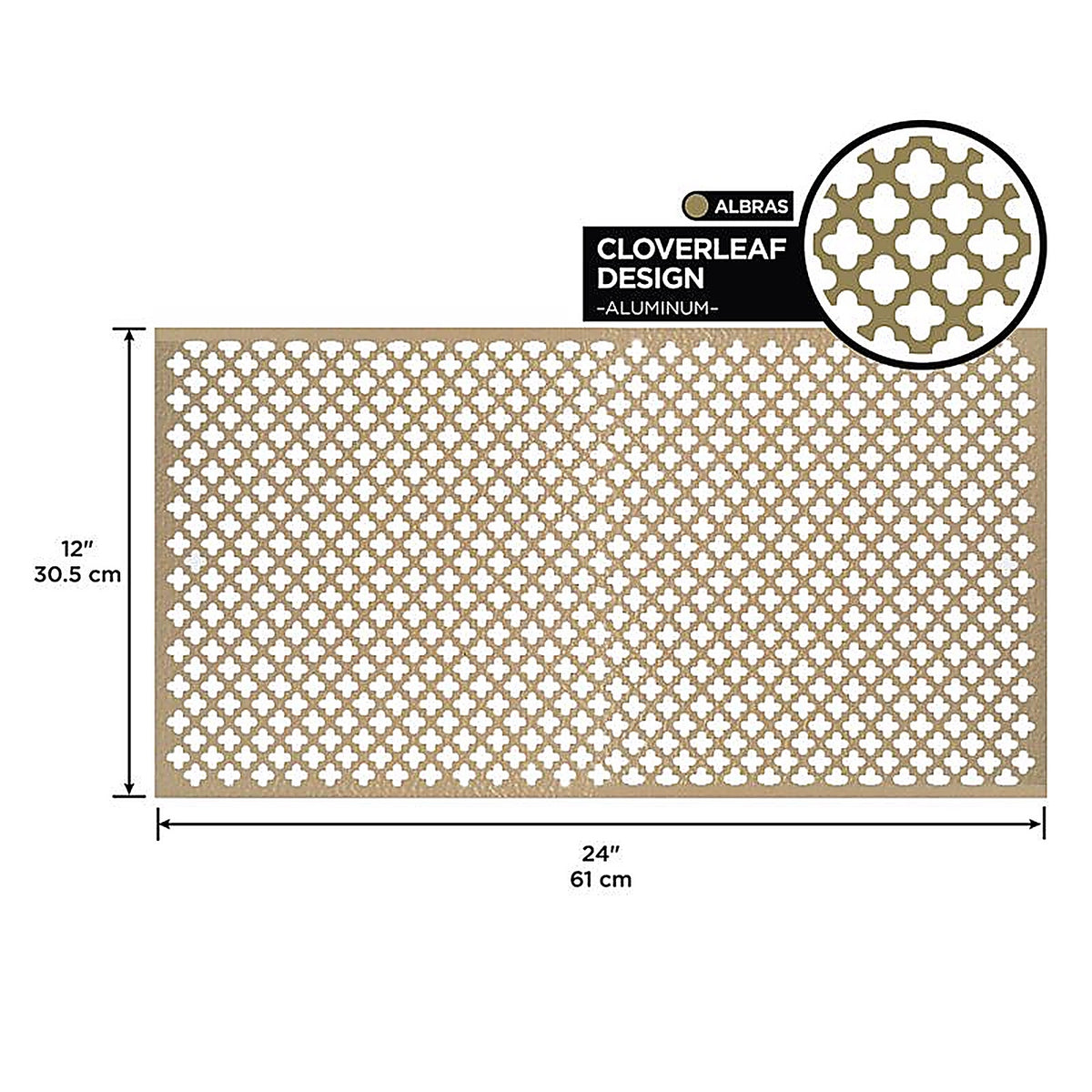 M-D 56016 0.02 in. x 12 in. W x 24 in. L Albras Aluminum Cloverleaf Sheet Metal