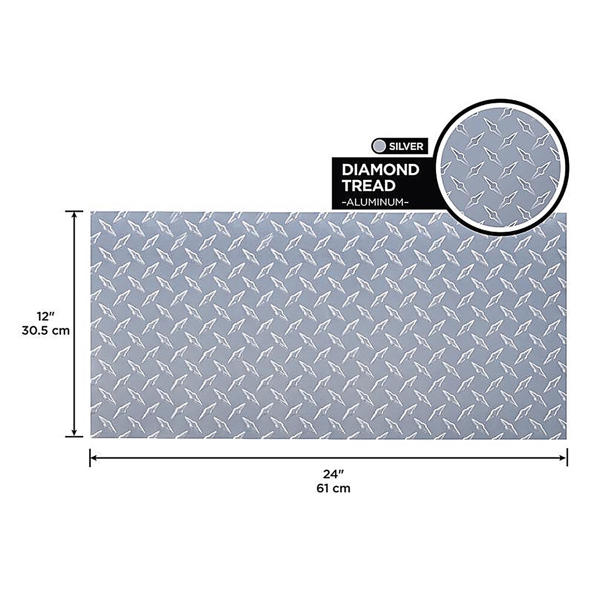 M-D 57306 0.02 in. x 12 in. W x 24 in. L Aluminum Diamond Sheet Metal