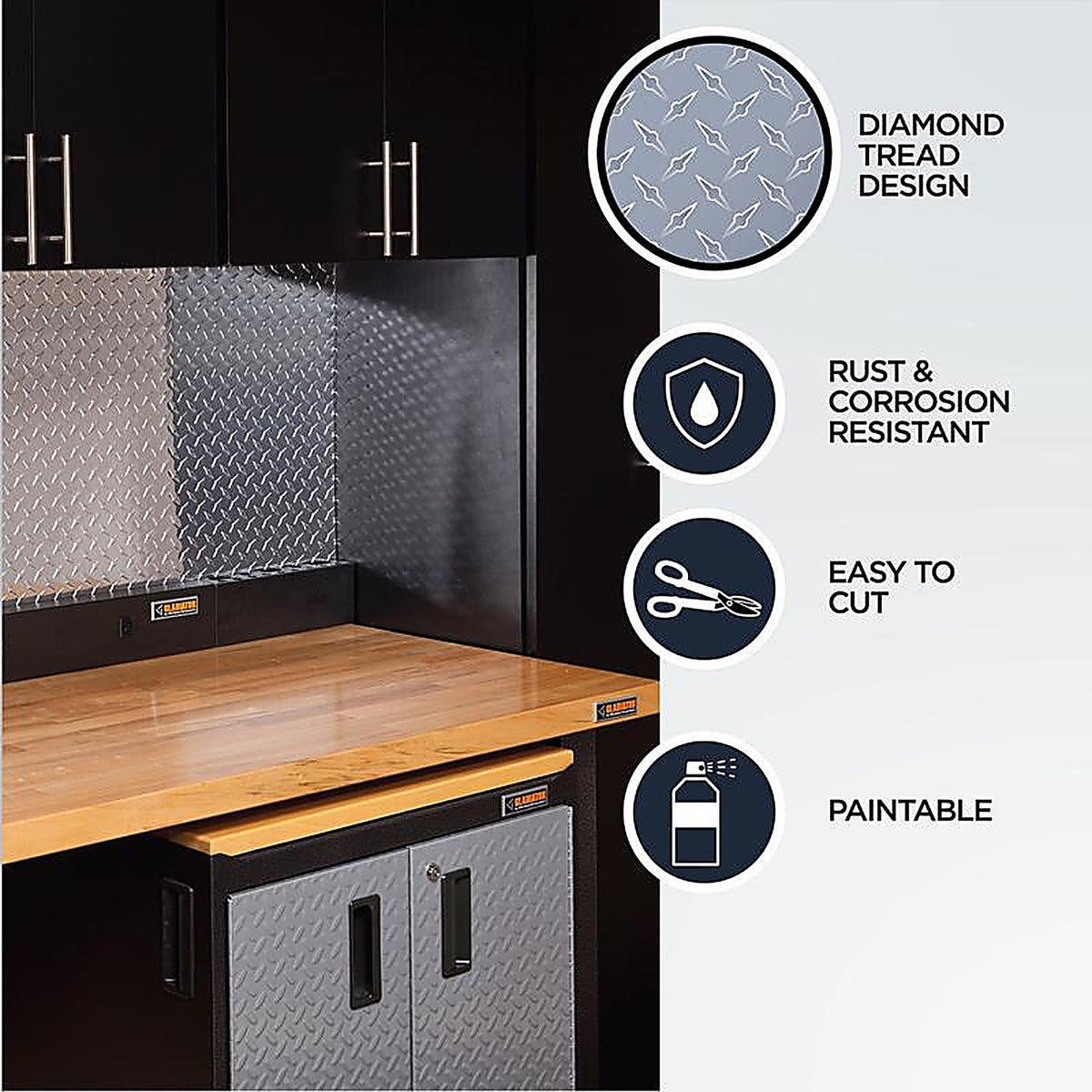 M-D 57306 0.02 in. x 12 in. W x 24 in. L Aluminum Diamond Sheet Metal