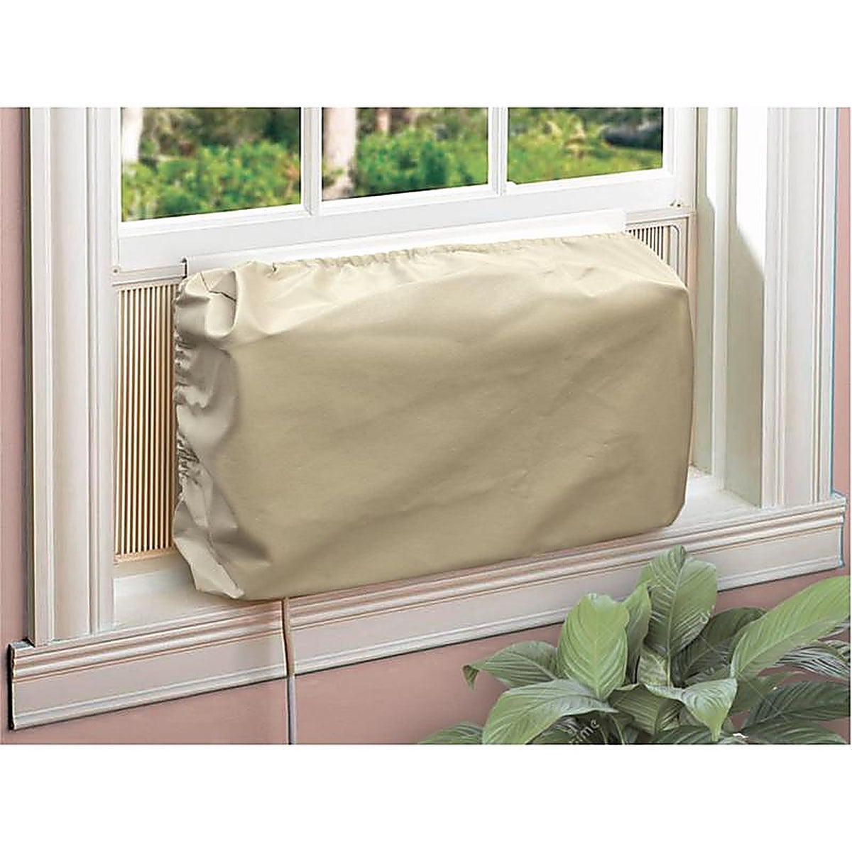A/C Safe AC-501 14 in. H x 21 in. W PVC Tan Square Indoor Window Air Conditioner Cover