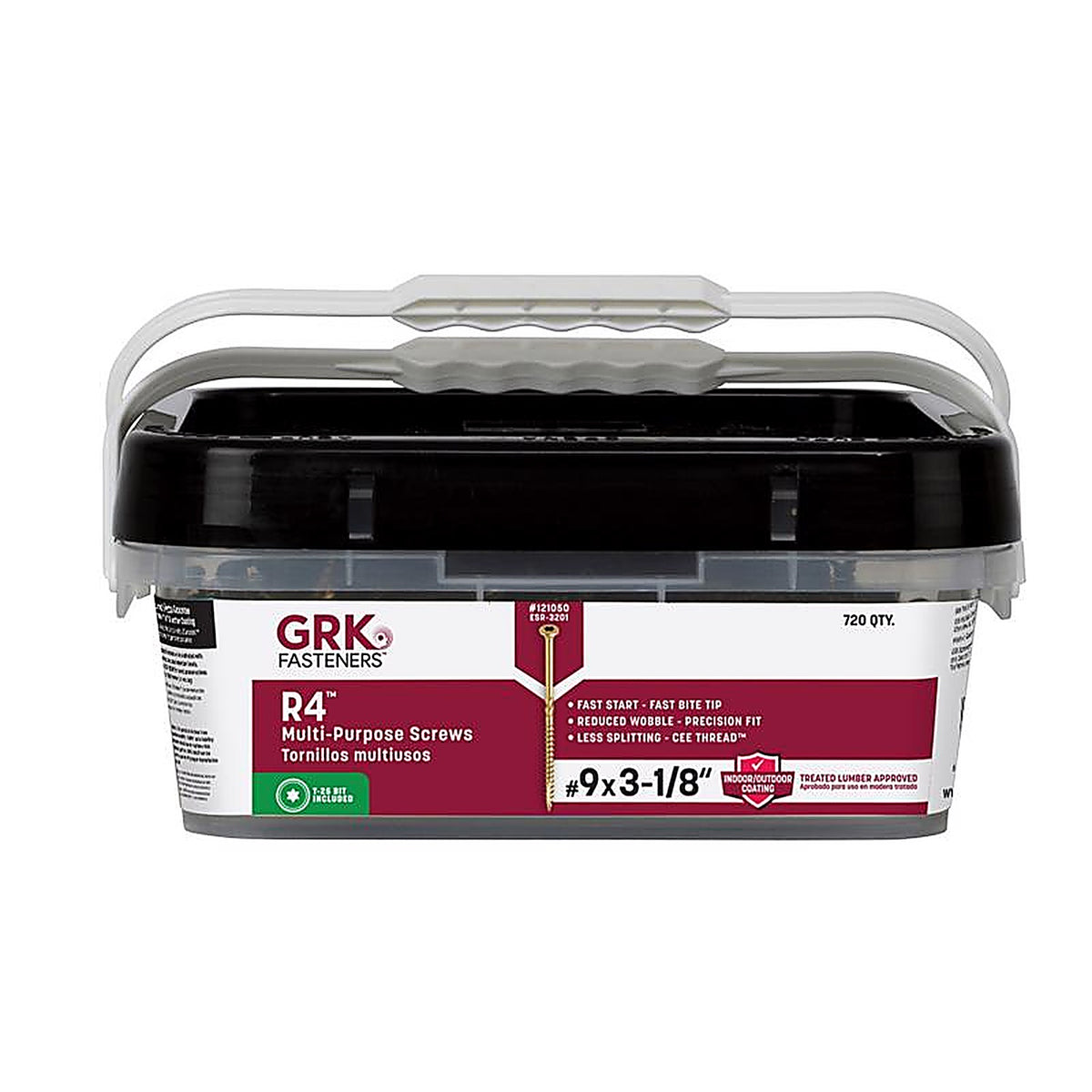 GRK Fasteners 121050 R4 No. 9 x 3-1/8 in. L Star Coated Multi-Purpose Screws 720/Pack