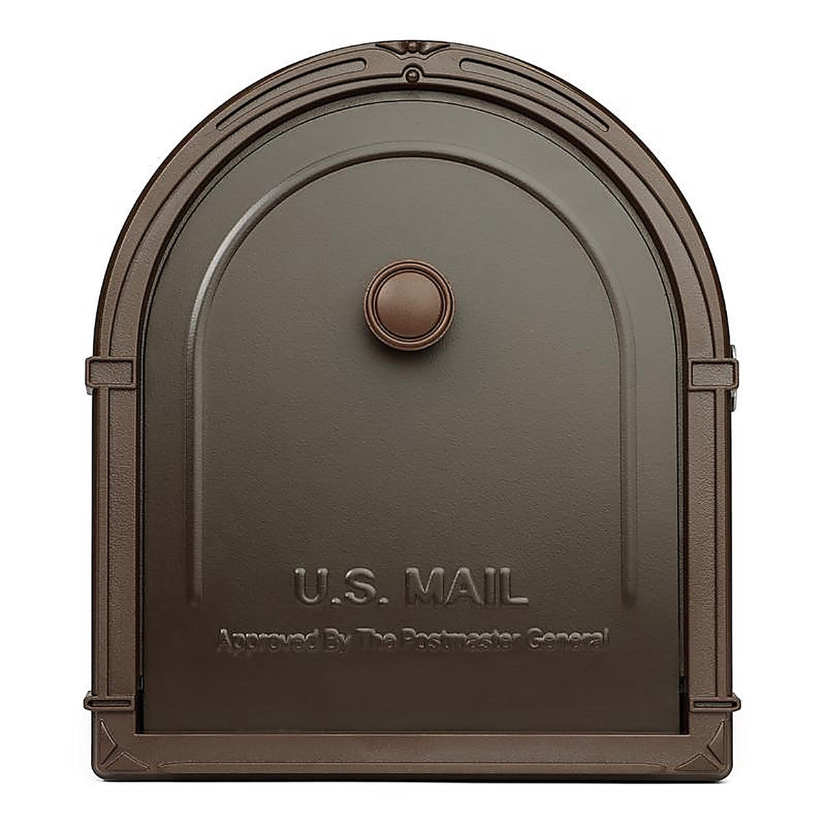 Architectural Mailboxes 5591RZ-10 Bellevue Modern Galvanized Steel Post Mount Rubbed Bronze Mailbox