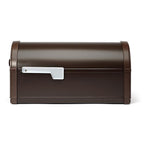 Architectural Mailboxes 5591RZ-10 Bellevue Modern Galvanized Steel Post Mount Rubbed Bronze Mailbox