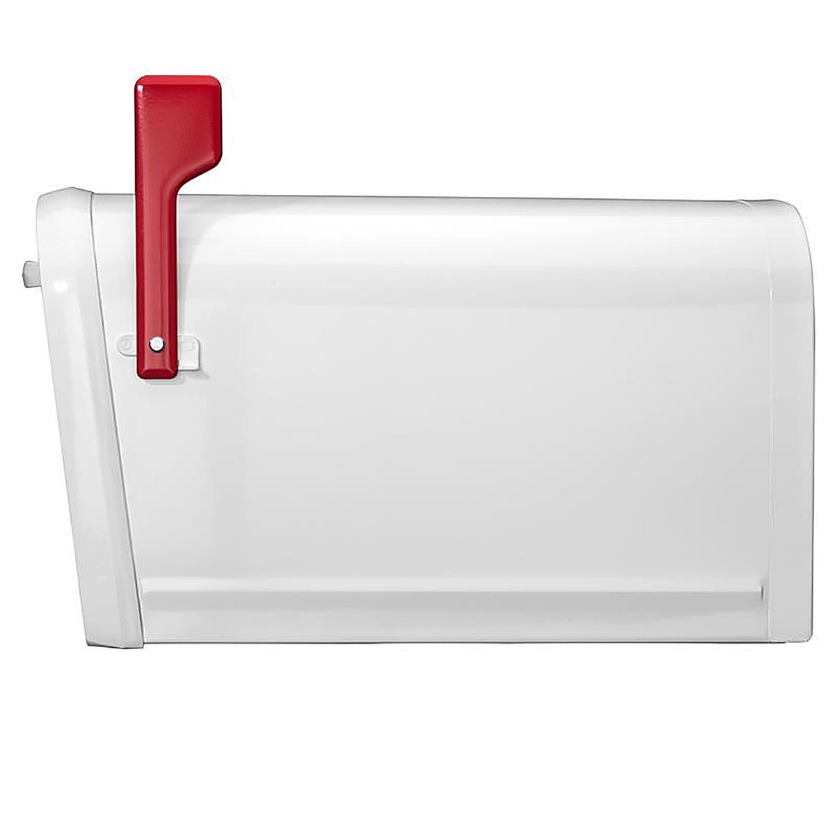 Architectural Mailboxes 6300W-10 Oasis Galvanized Steel Post Mount White Mailbox