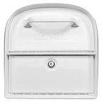 Architectural Mailboxes 6300W-10 Oasis Galvanized Steel Post Mount White Mailbox