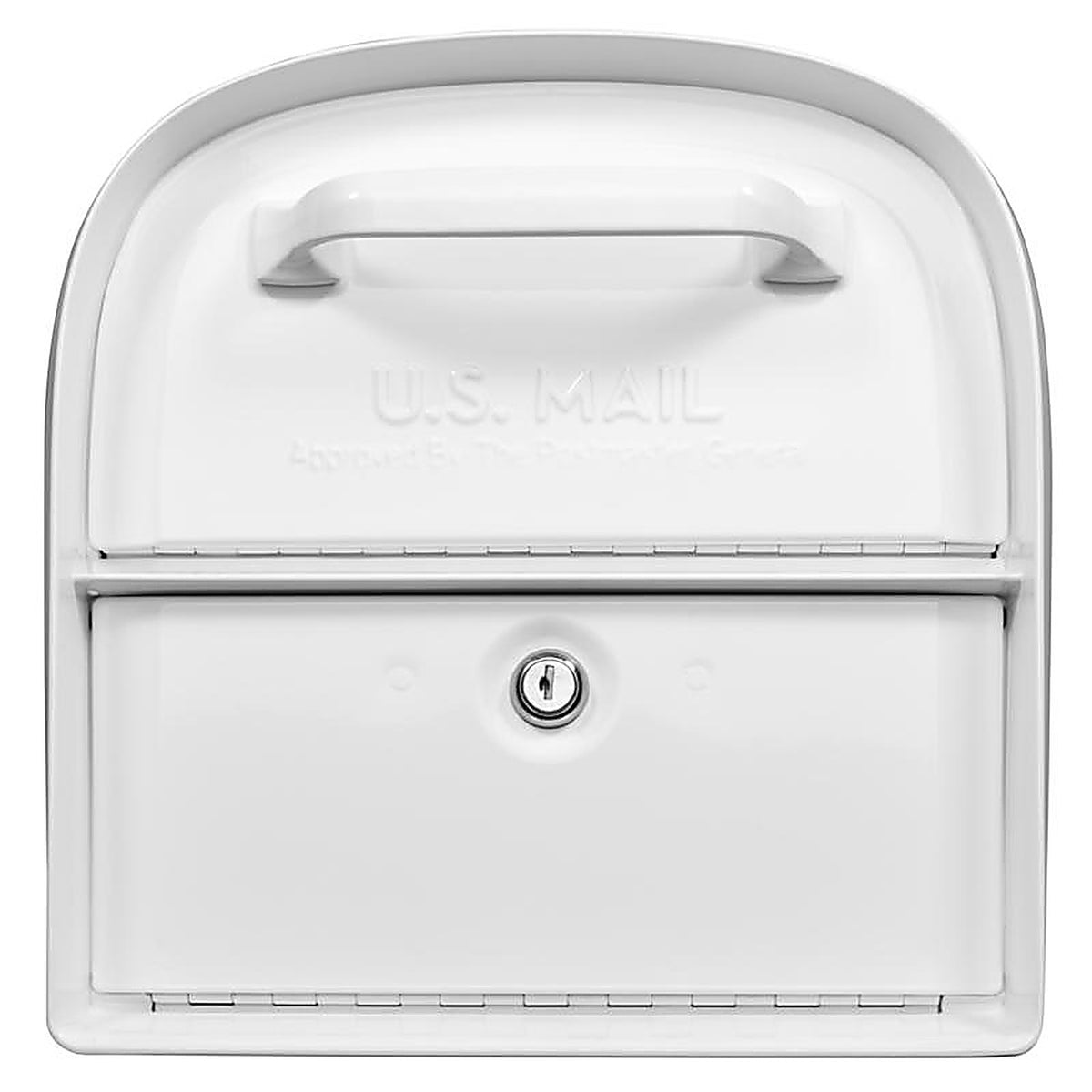 Architectural Mailboxes 6300W-10 Oasis Galvanized Steel Post Mount White Mailbox
