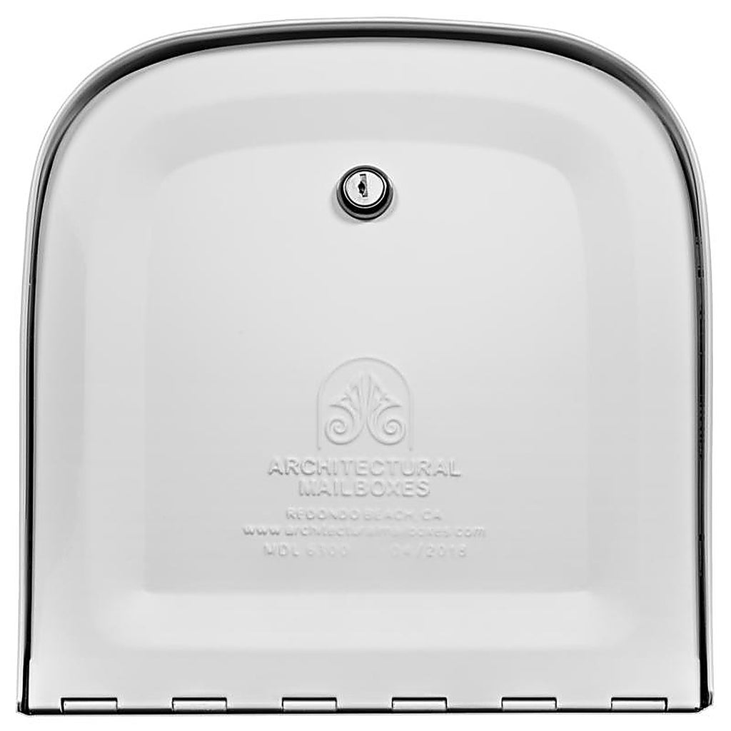 Architectural Mailboxes 6300W-10 Oasis Galvanized Steel Post Mount White Mailbox
