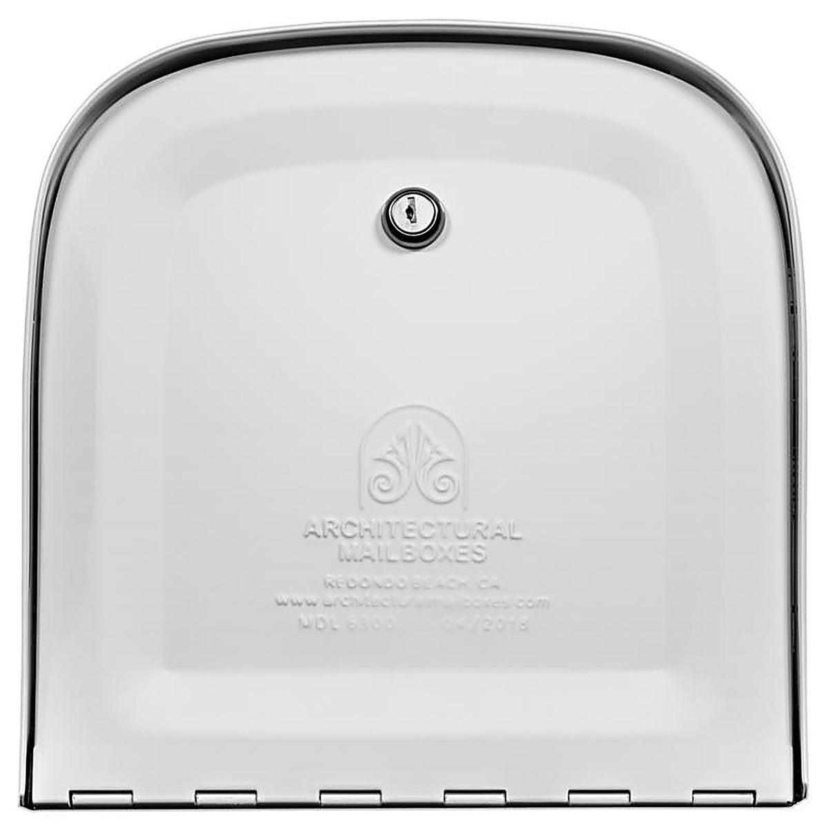 Architectural Mailboxes 6300W-10 Oasis Galvanized Steel Post Mount White Mailbox
