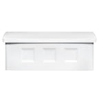Architectural Mailboxes 2689W-10 Wayland Contemporary Galvanized Steel Wall Mount White Mailbox