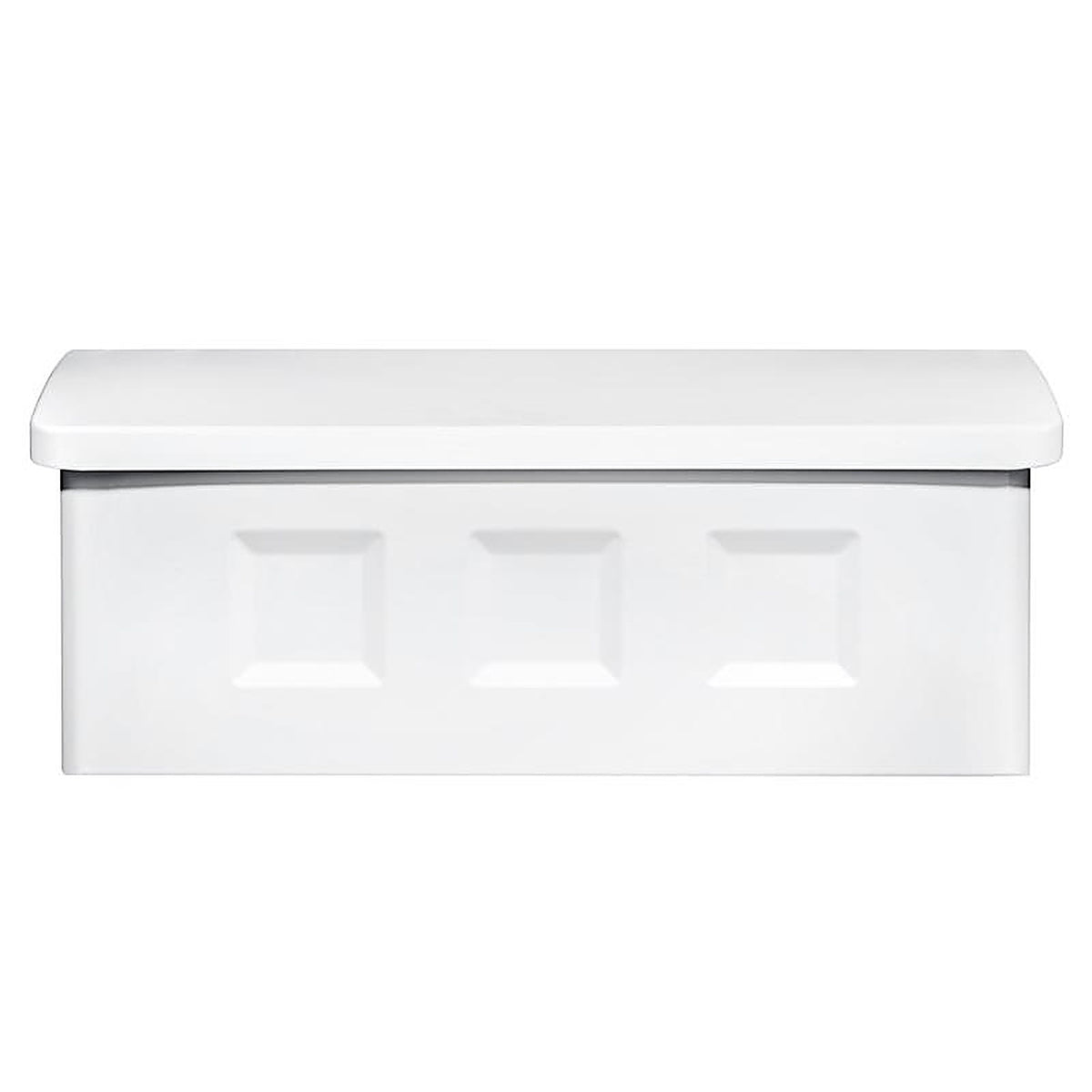 Architectural Mailboxes 2689W-10 Wayland Contemporary Galvanized Steel Wall Mount White Mailbox