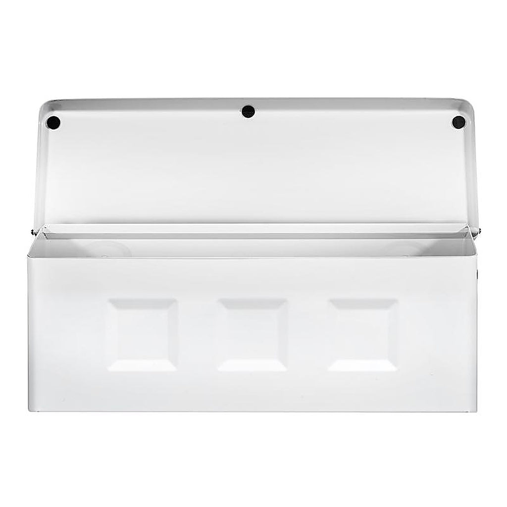 Architectural Mailboxes 2689W-10 Wayland Contemporary Galvanized Steel Wall Mount White Mailbox