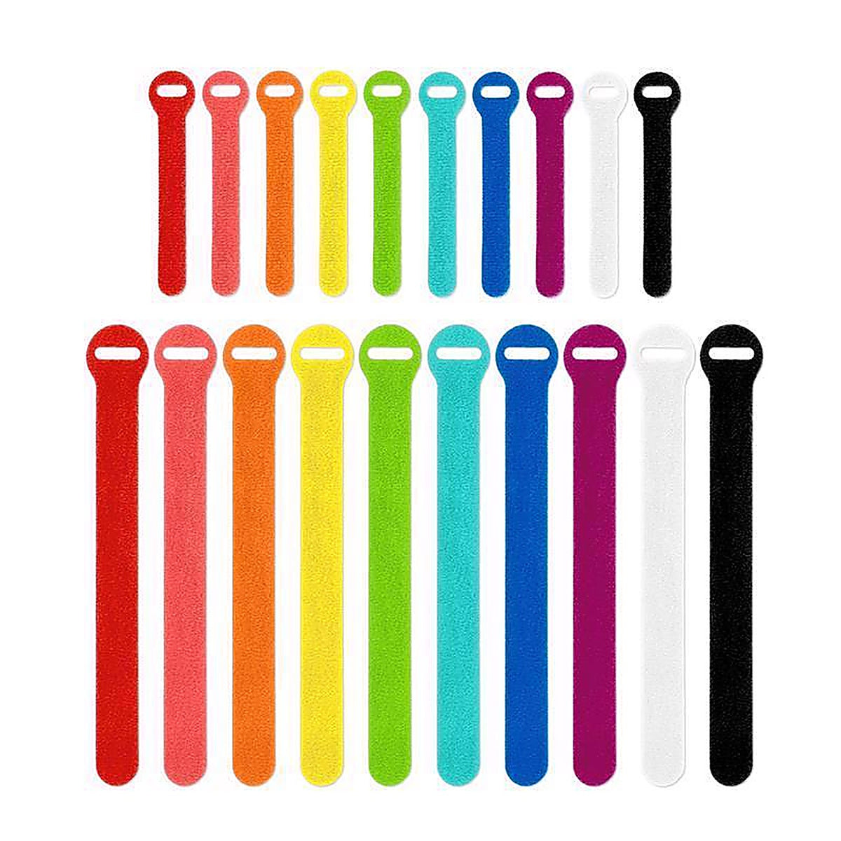 Wrap-It 420-48MC Storage Self-Gripping Assorted L Multicolored Storage Straps 2 lb. 20/Pack