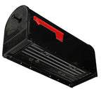 Gibraltar OM160B01 Outback Classic Galvanized Steel Post Mount Black Double Door Mailbox