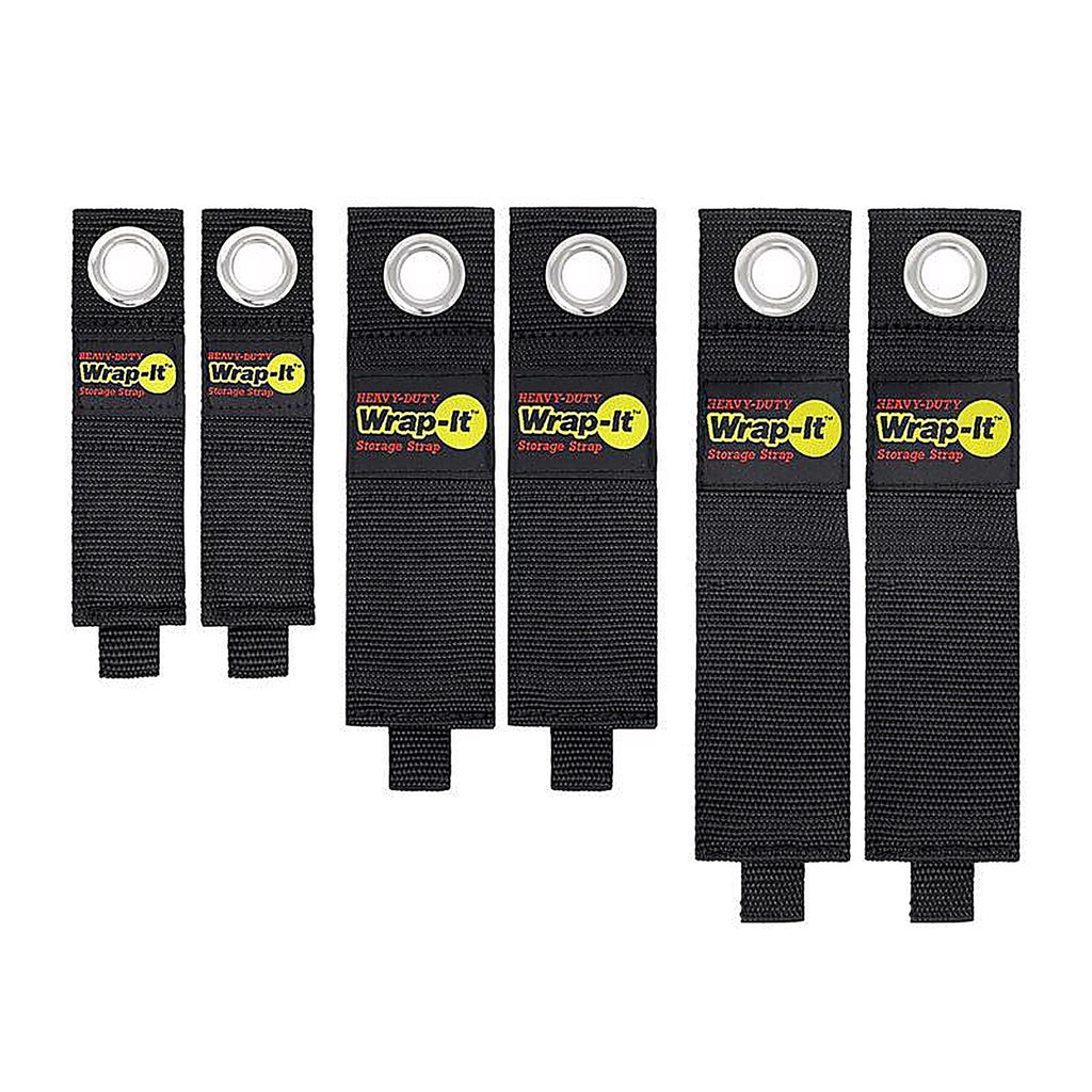 Wrap-It 106-234BX Storage Heavy-Duty Black Storage Straps 50 lb. 6/Pack