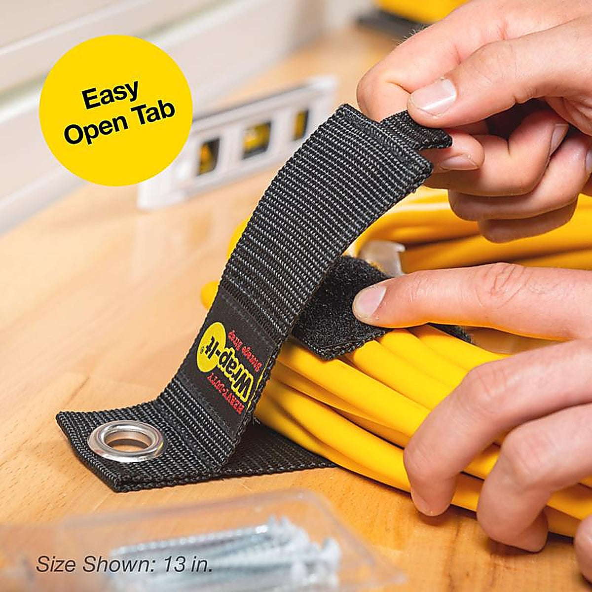 Wrap-It 106-234BX Storage Heavy-Duty Black Storage Straps 50 lb. 6/Pack
