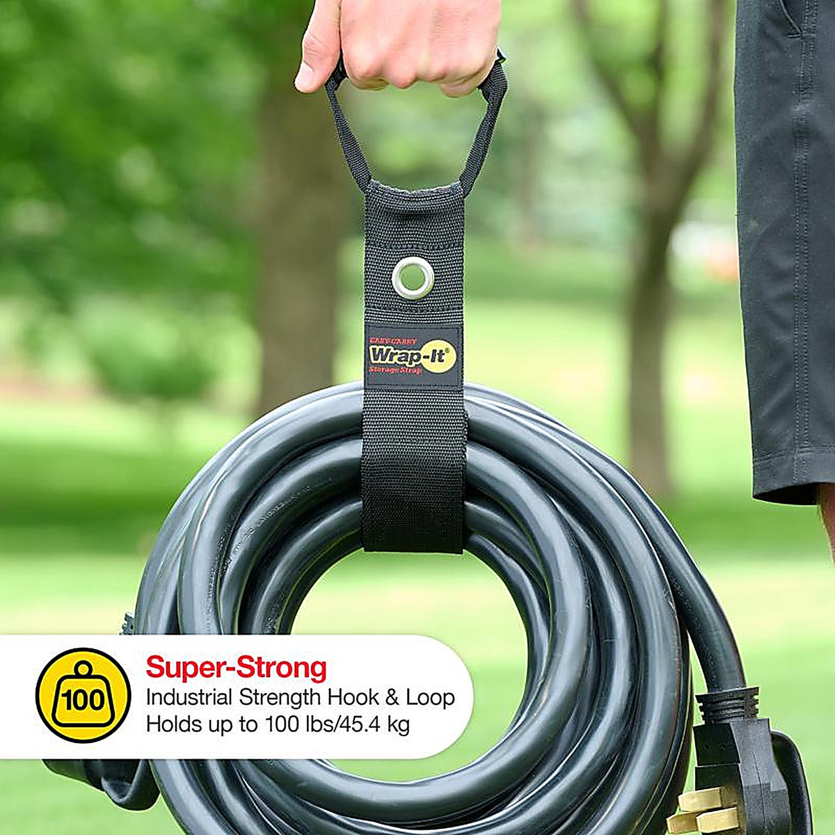 Wrap-It 100-H-22BX Storage Easy-Carry 22 in. L Black Storage Straps 50 lb. 1/Pack