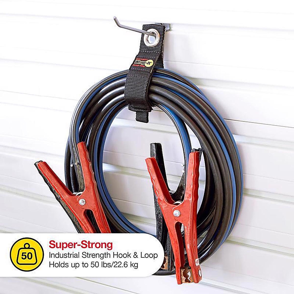Wrap-It 103-20BX Storage Heavy-Duty 1.5 in. W x 10 in. L Black Storage Straps 50 lb. 3/Pack
