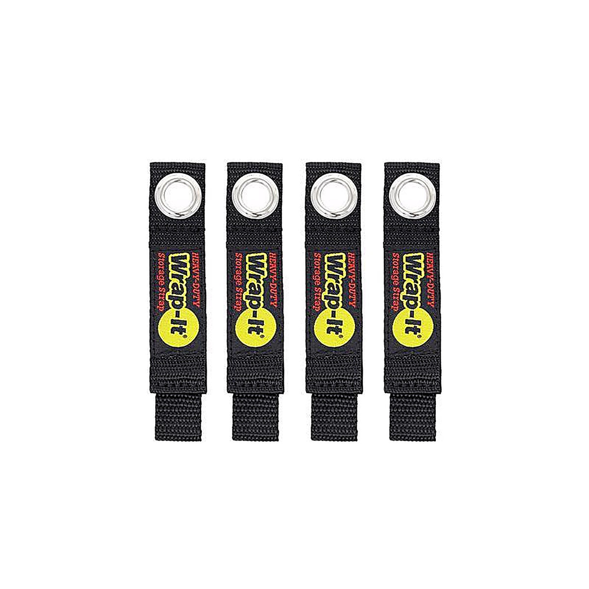 Wrap-It 104-10BX Storage Heavy-Duty 1 in. W x 7 in. L Black Storage Straps 50 lb. 4/Pack