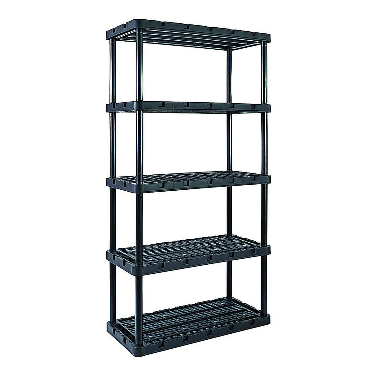 Gracious Living 91086-1C Knect-A-Shelf 72 in. H x 36 in. W x 18 in. D Resin Shelving Unit