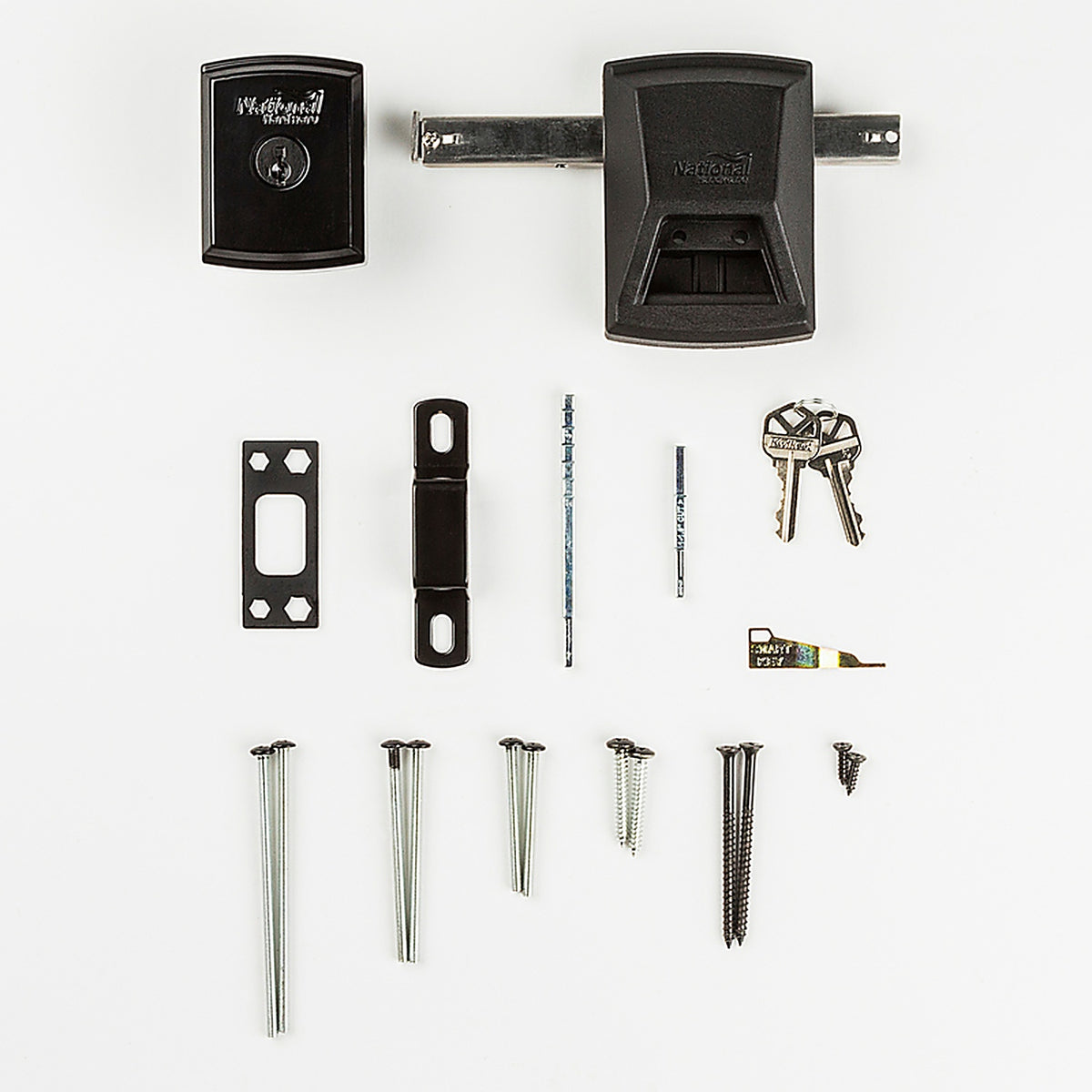 National Hardware N109-080 SmartKey 3.35 in. L Black Gate Lock