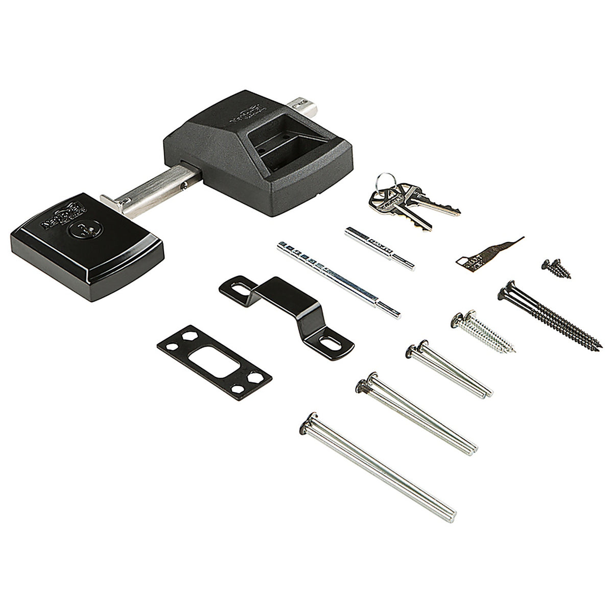 National Hardware N109-080 SmartKey 3.35 in. L Black Gate Lock