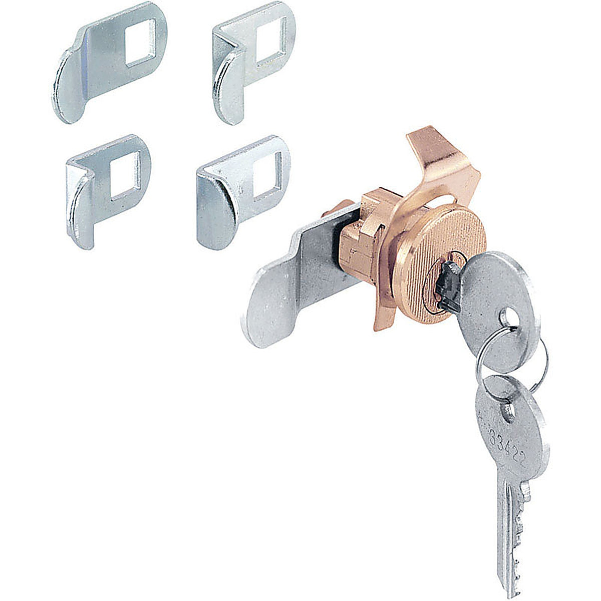 Prime-Line S 4634 Brass Plated Steel Counter Clockwise Mailbox Lock
