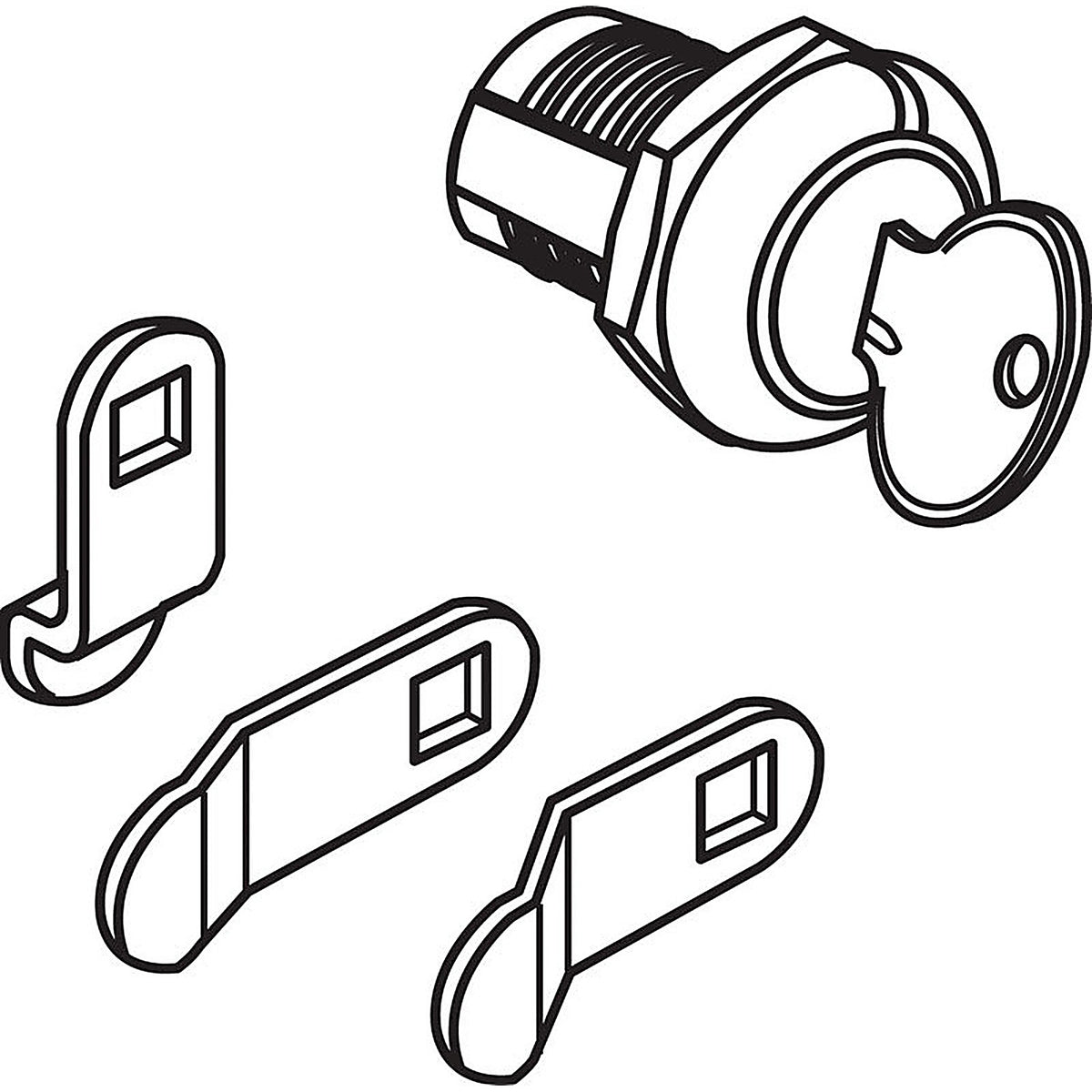 Prime-Line S 4648 Brass Plated Steel Counter Clockwise Mailbox Lock