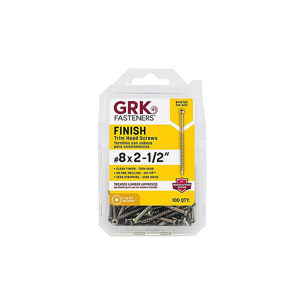 GRK Fasteners 119728 UberGrade No. 8 x 2 in. L Star Screws 100/Pack