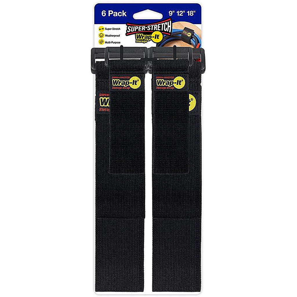 Wrap-It 706-928B Storage Black Polypropylene Cord Wrap