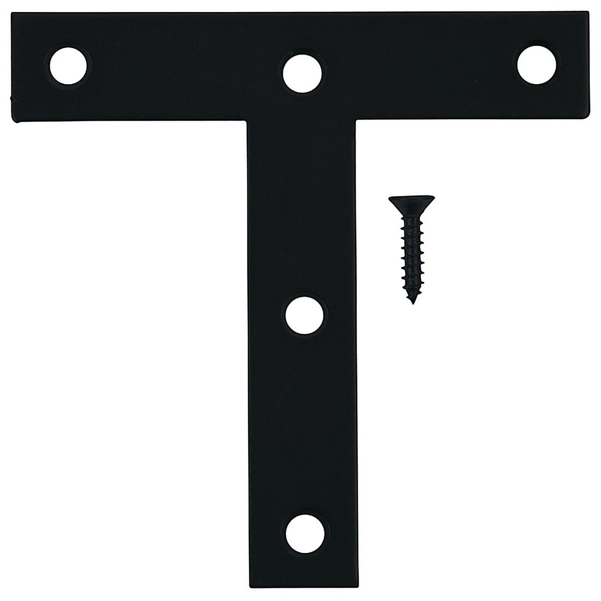 Hampton 01-3410-426 4 in. H x 4 in. W x 4 in. L Black Steel T-Plate