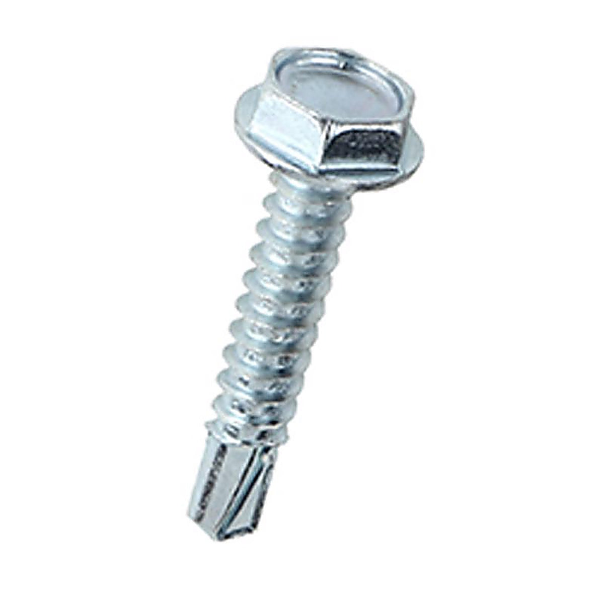 Teks 21328 No. 10 x 1 in. L Hex Washer Head Zinc-Plated Steel Sheet Metal Screws 140/Pack