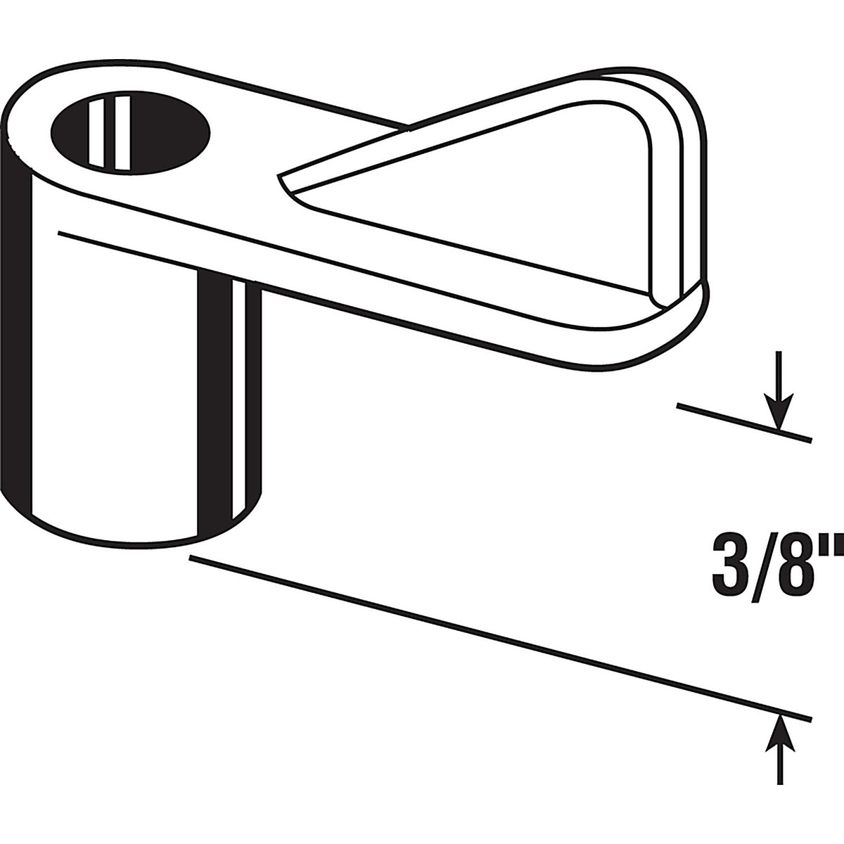 Prime-Line PL7774 Bright White Plastic Screen Clip For 3/8 inch 12/Pack